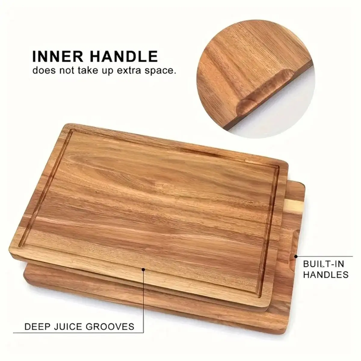 A67T NEW Wooden Cutting Boards Chopping Blocks Cheese Cutting Board Butcher Block Meat Cutting Board for Kitchen Tools