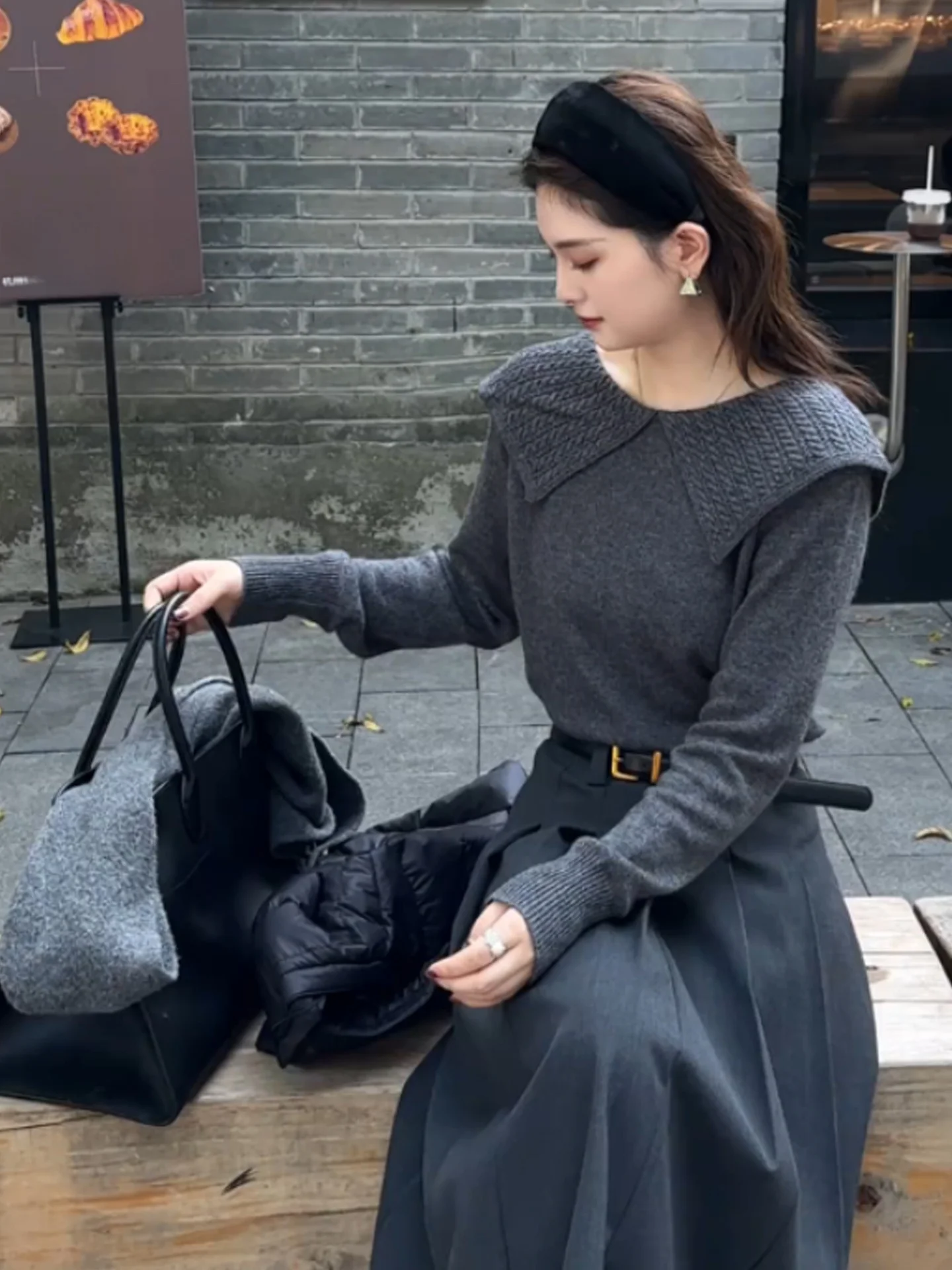 

Korean Sle Pullover Knitted Long Sve irt Casual Commute Basic Layering Top Pure Color 2025 Autumn Faion Women's Clot...