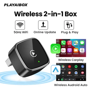 Wireless Carplay Adapter Android Auto Wireless Smart Dongle 2in1 For Volvo Benz Audi Kia Hyundai VW Mazda Cadillac MG Peugeot