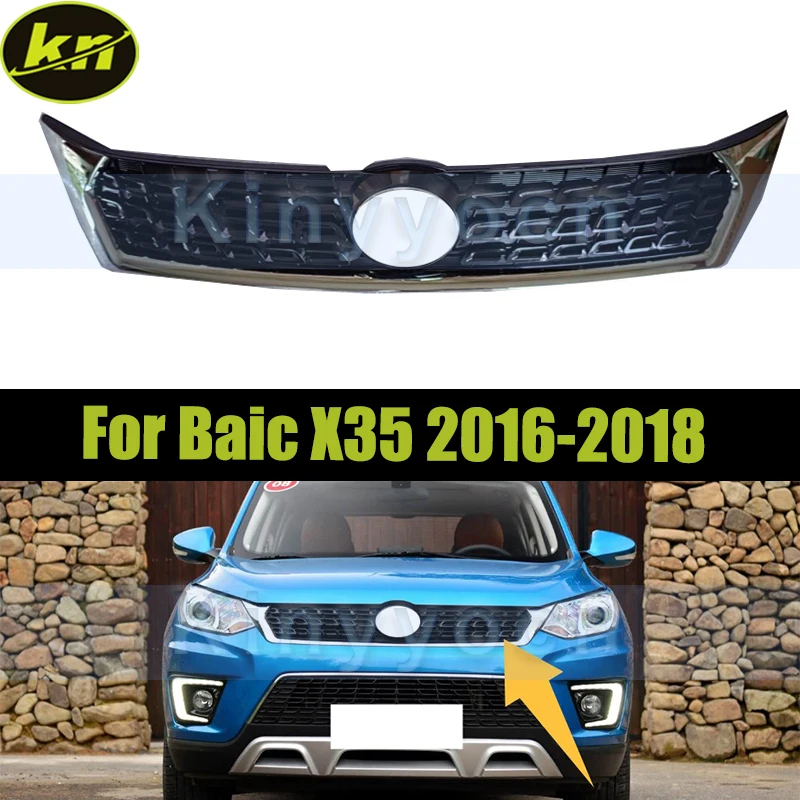 

Car Front Bumper Hood Grille Racing Grill For Baic X35 2016-2018 Bumper Hood Grille Mesh