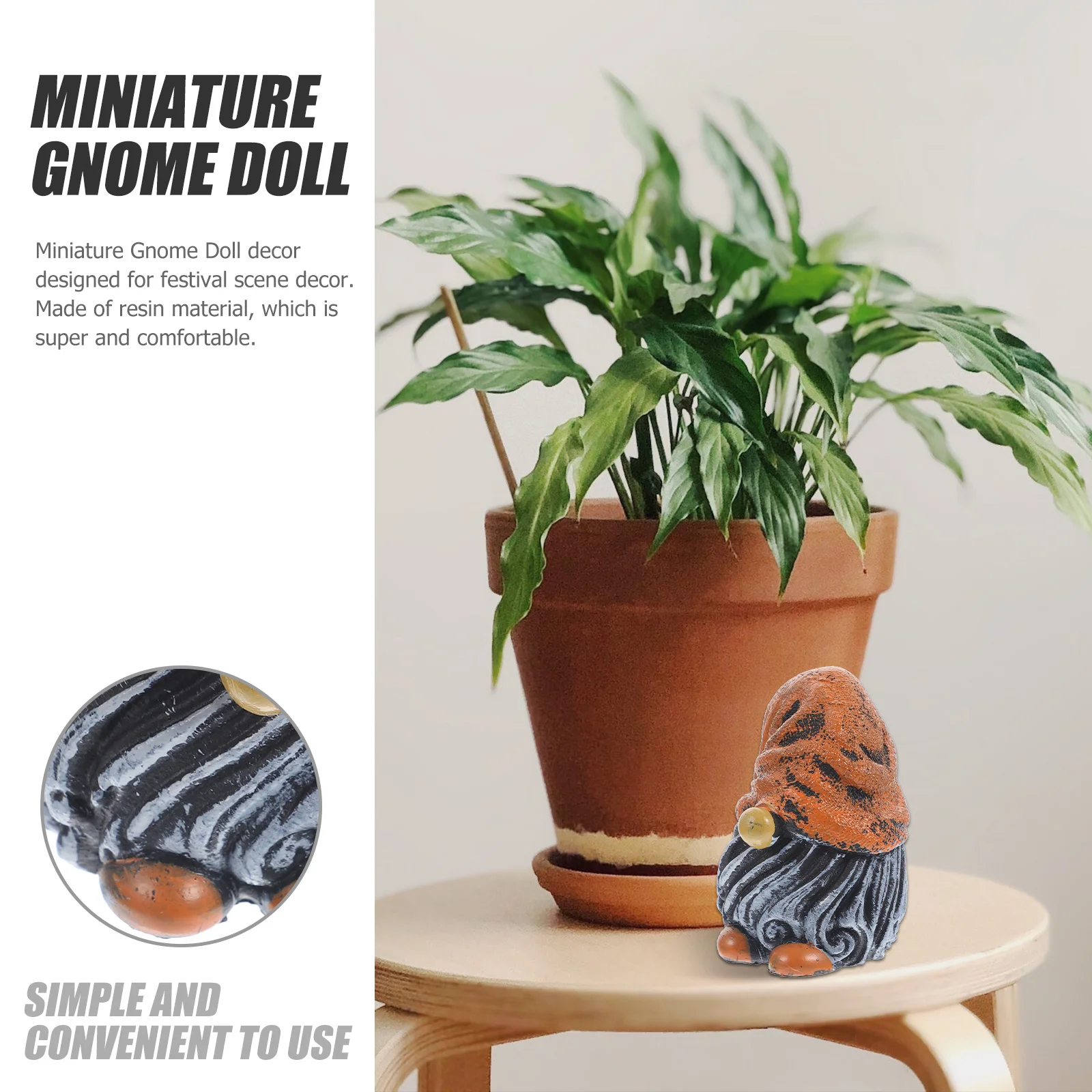 

Creative Mini Resin Gnome Decorative Dwarf for Christmas Easter Home Garden Office Desk Holiday Seasonal Decor Festive Touch