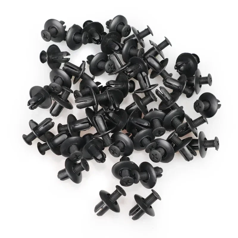 6mm 8mm Car Plastic Push Pin Rivets, Auto Fastener Clips for Bumper Fender, Vehicle Repair Replacement Accessories