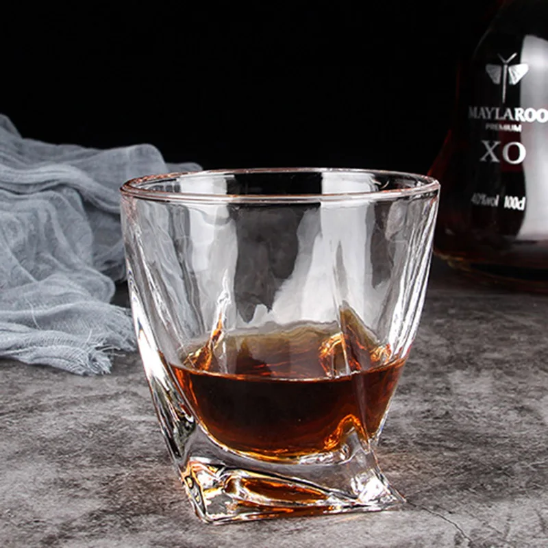 10.3oz 300ml European Style Crystal Whisky Glass Creative Barware for Cocktail Transparent Beer Tequila Glasses Drinkware Party