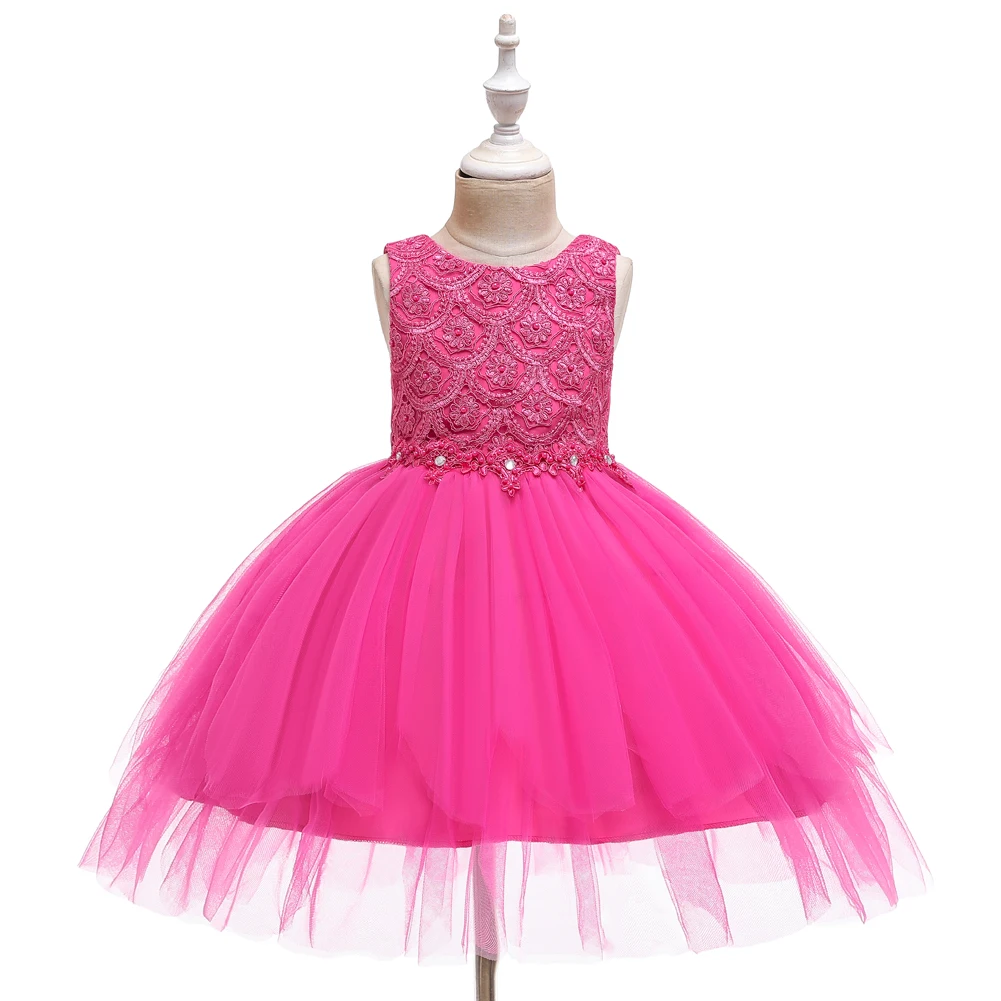 

6 Colors Children Girl Dress European and American Lace Ball Gown Party Princess Four Seasons Vestidos