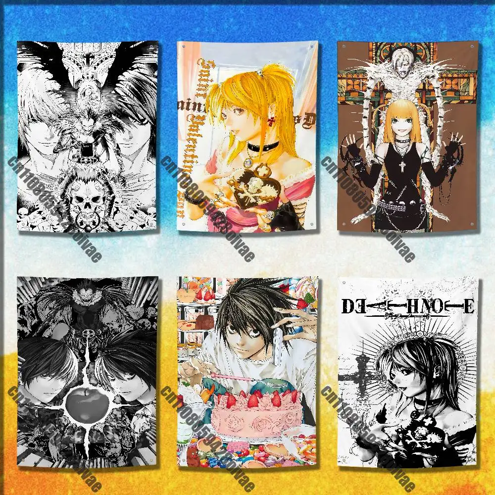 

D-Death Note Misa L Flag For 50*70cm 60*90cm 80*120cm 100*150cm 150*200cm Camp Wall Banner Tapestry Cover