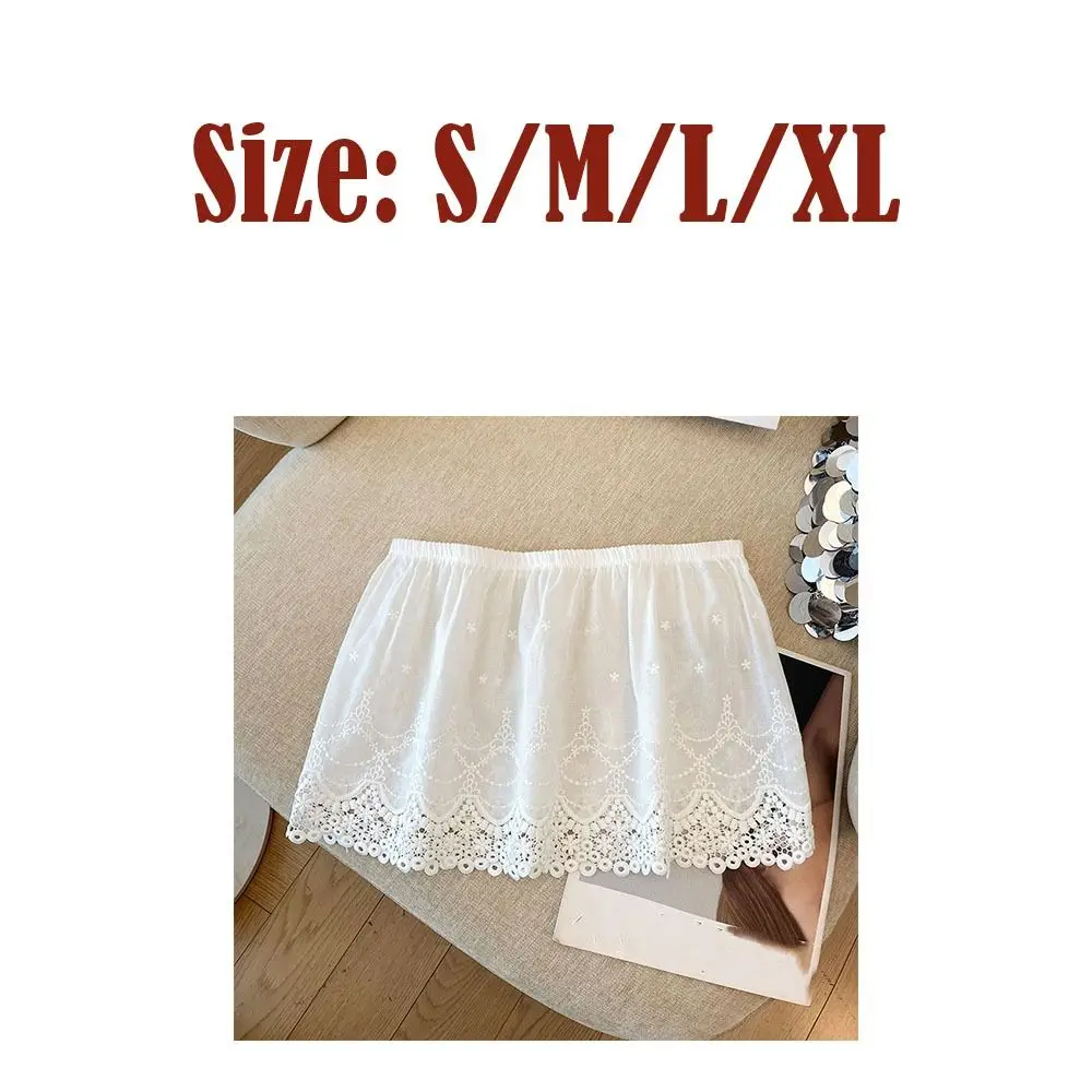 Korean Style Flower Lace Gauze Skirt Y2k Streetwear Elastic Waist Apron Wrap Skirt Mini Skirts Women