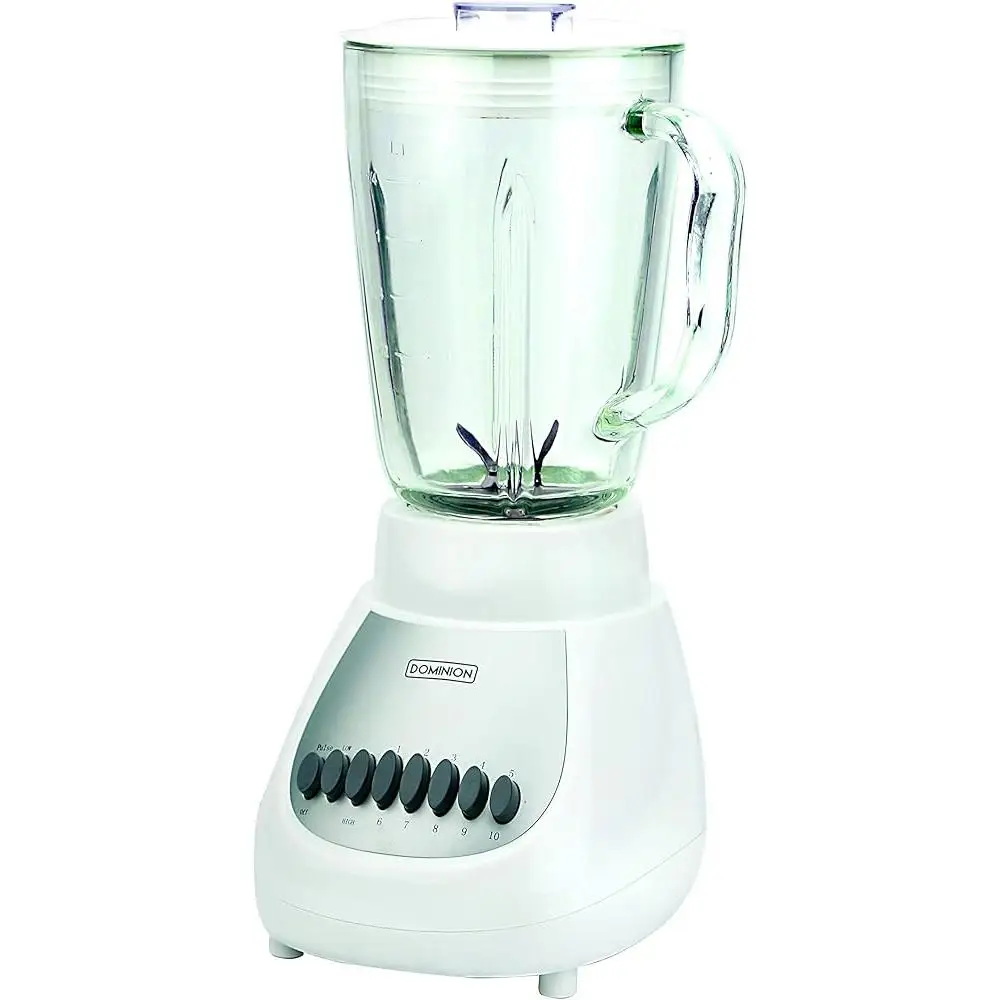 خلاط كونترتوب قوي متعدد السرعات بقدرة 600 وات، 10 سرعات، برطمان زجاجي 42 أونصة، سحق الثلج، سهل التنظيف، آمن للاستخدام في غسالة الأطباق