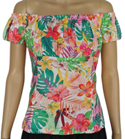 Plus Size Woman Rockabilly S - 7XL Off Shoulder Ruffled Sexy Blouse Low Back Peasant Pin Up Female Tops Design