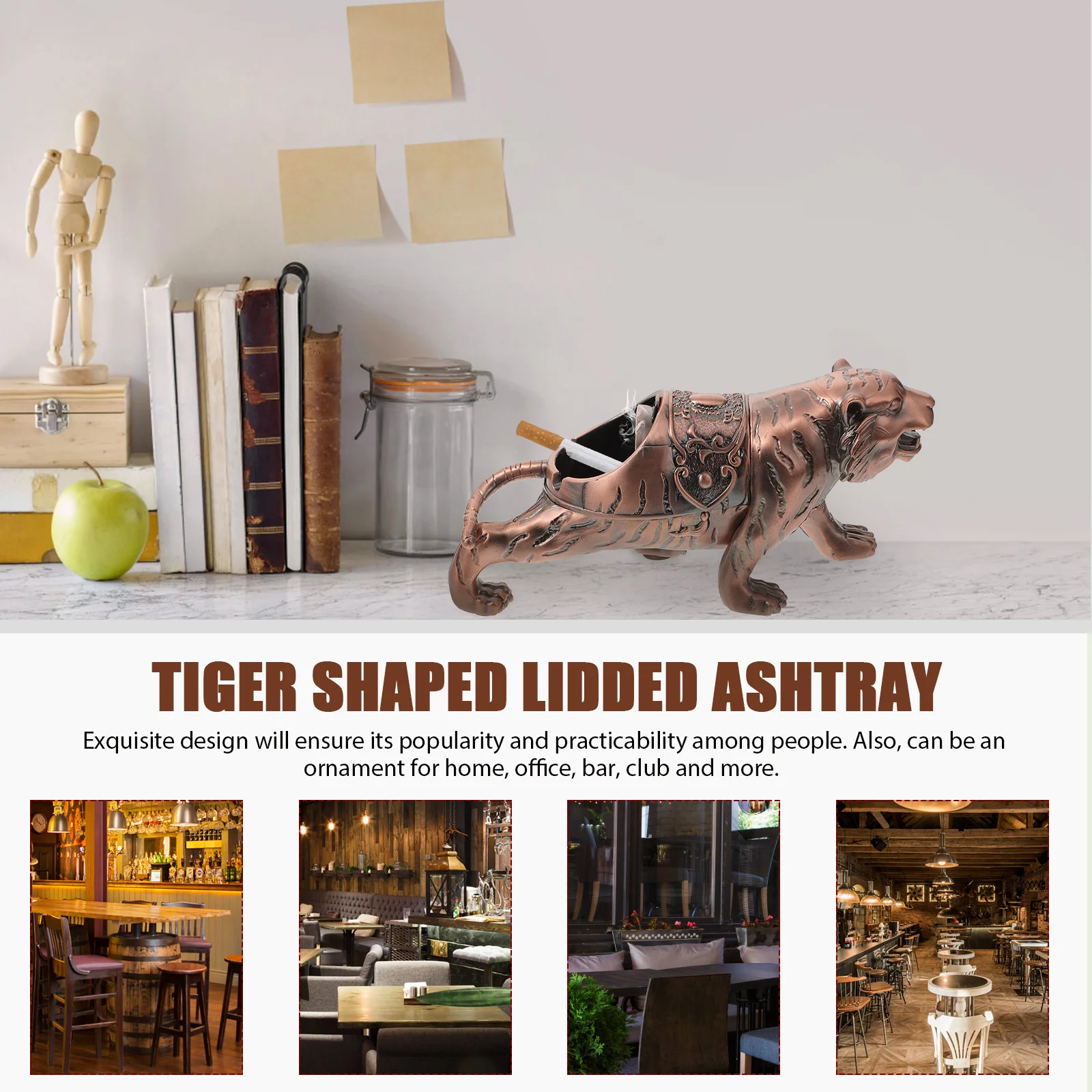 

Animal Shaped Ashtray Container Creative Cigarette Butt Holder Home Restaurant Use