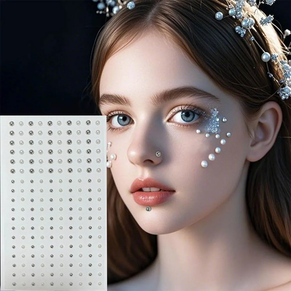 สติ๊กเกอร์ติดปากแบบไม่ต้องเจาะ แฟชั่น ใช้ซ้ำได้ ประดับเพชร 5D สีสันสดใส แหวนปลอมสำหรับริมฝีปาก อะคริลิค แหวนเพชรสำหรับจมูก เครื่องสำอางสำหรับร่างกาย