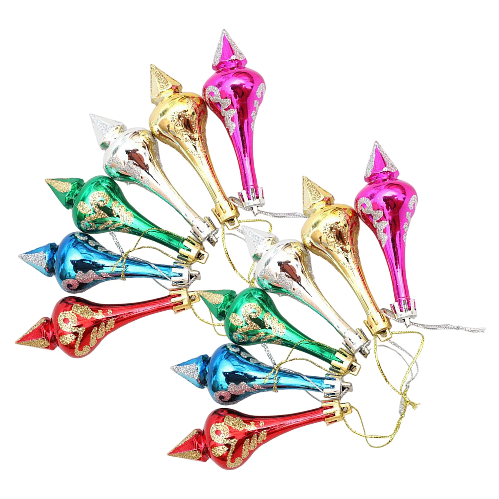 

12pcs Christmas Tree Ornament Set Bright Festive Pendants Shatterproof Hanging Balls For Holiday Xmas Decor