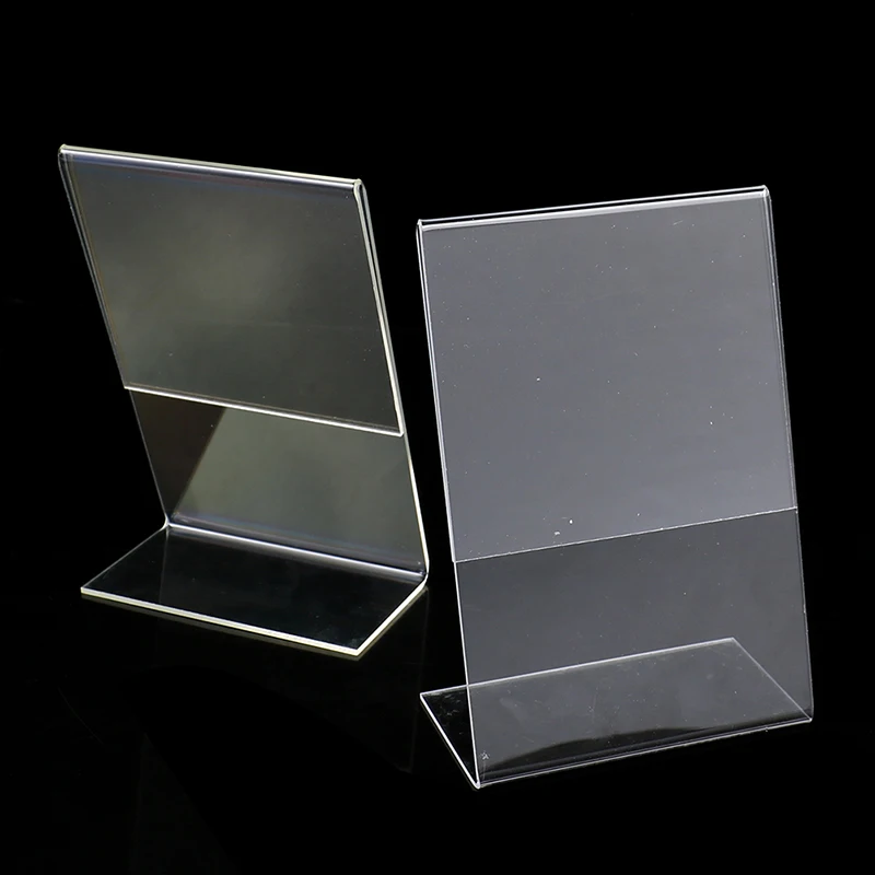 A6 Transparent Acrylic Display Stand Desk Shelf High Quality Card Office Business Desktop Holder 10cmx15cm