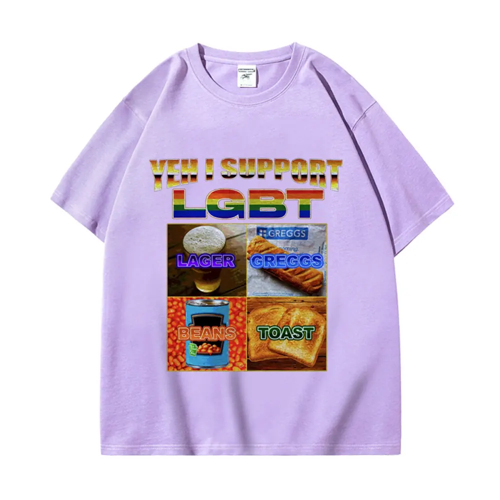 Yeh I Support Lgbt Funny Meme T-shirt Men's Women's Harajuku Vintage Oversized T-shirts Fashion Casual Cotton T Shirt Streetwear