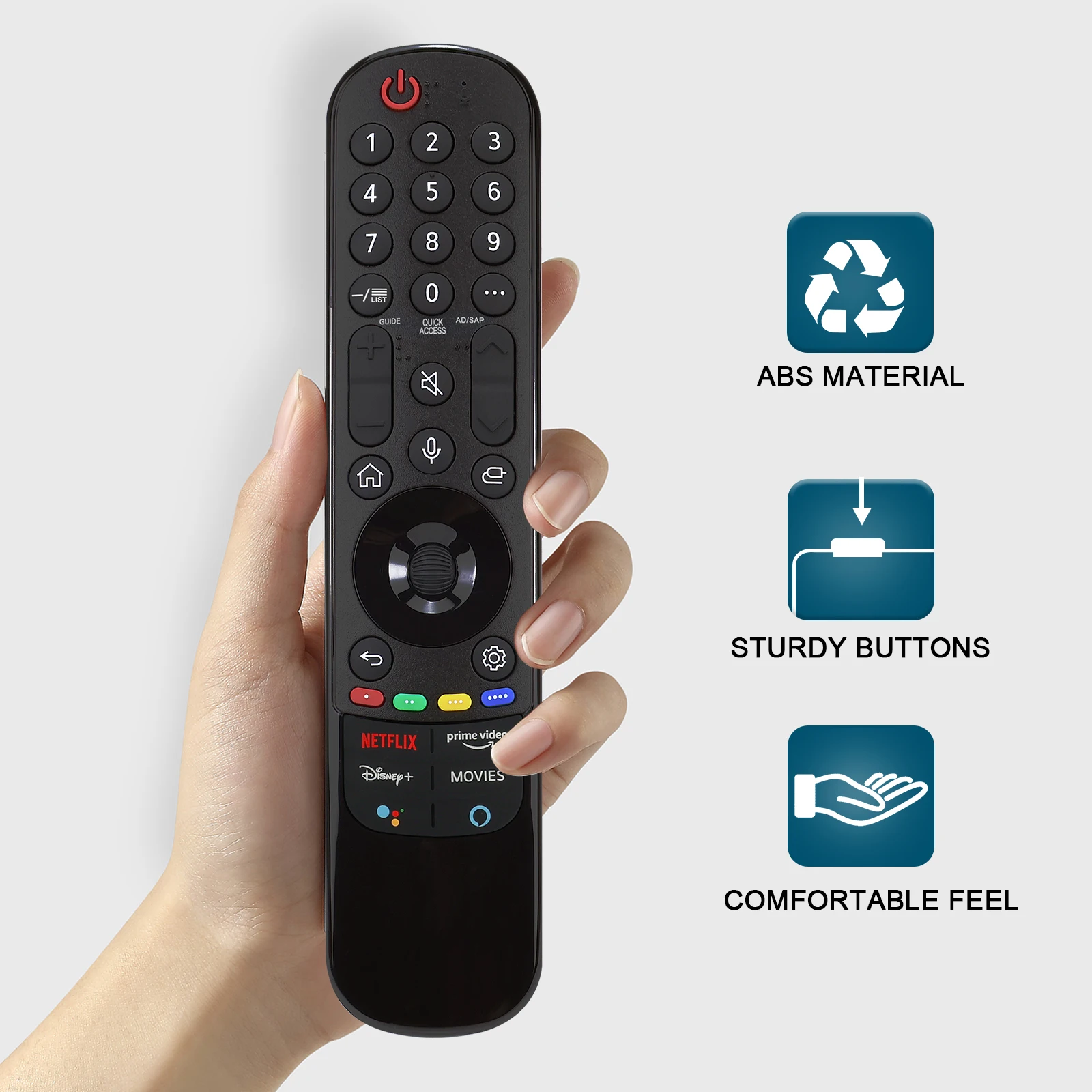 Controle remoto universal forlgsmart-tv, controle remoto mágico para lg uhd oled qned nanocell miniled 4k 8k smart tvs (sem voz Noprint)