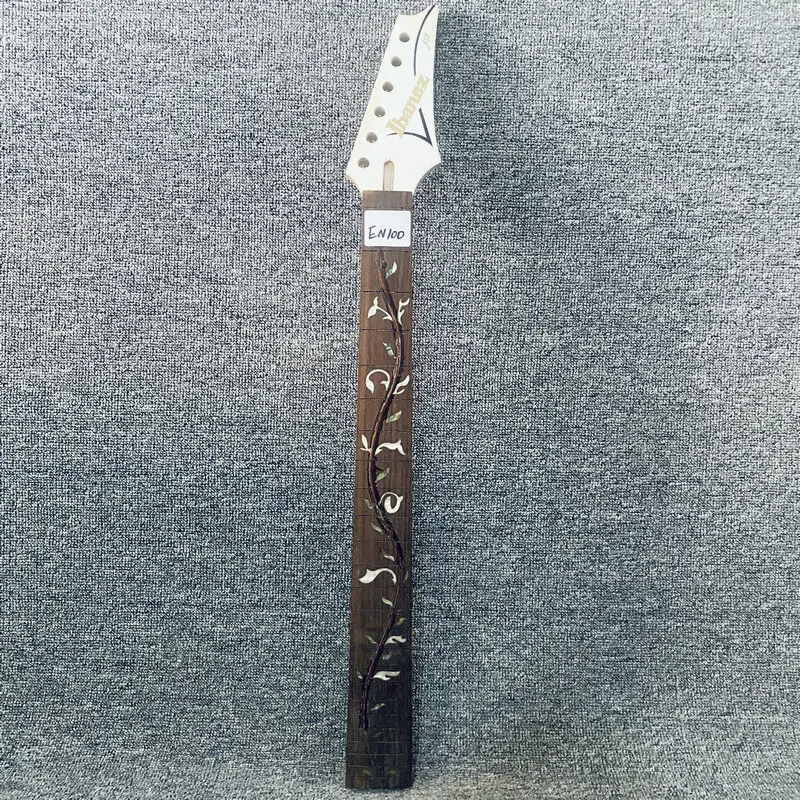 EN100 Custom Order Floyd Rose Electric Guitar Neck Maple+Rosewood 24 Frets Tree of Life Inlay with Damages for DIY Replace