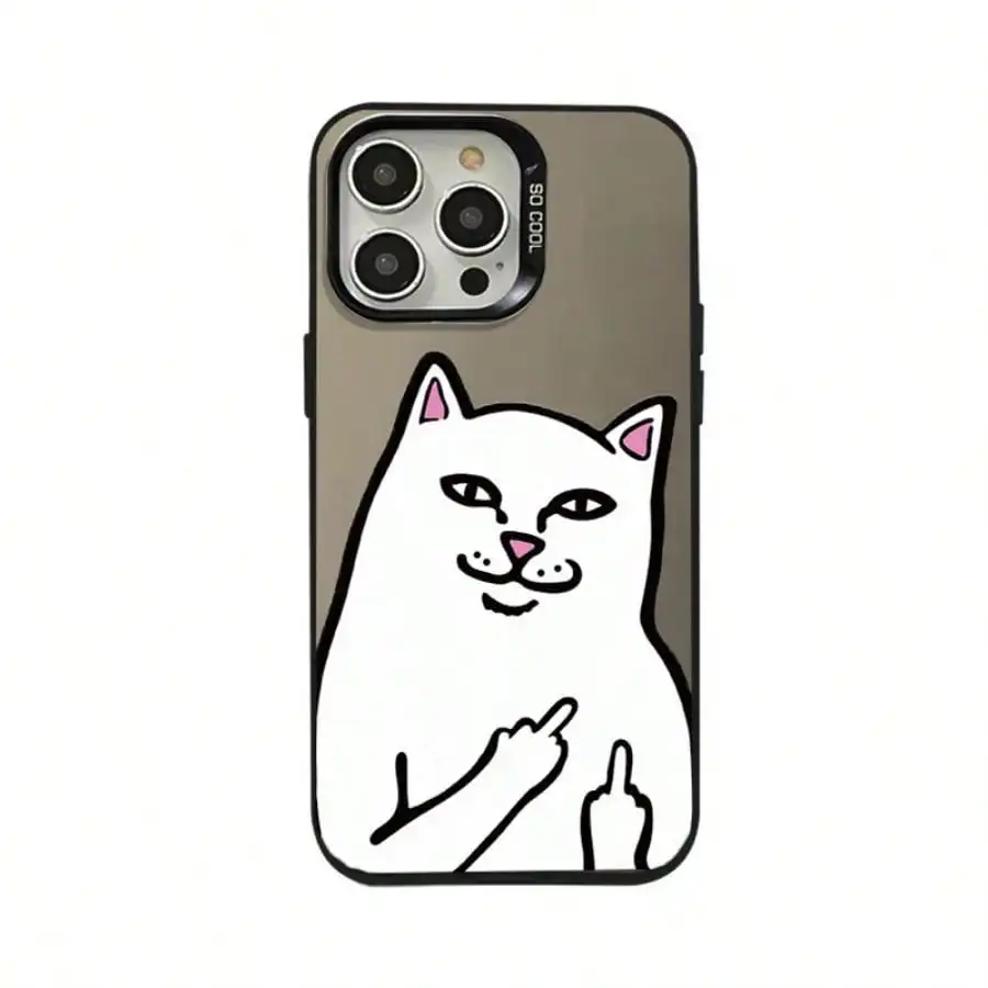 Funny Cats pattern phone case for iPhone 16 15 14 13 12 11 Pro/ Max/Plus shock-proof rear cover anti-fingerprint - Image 5