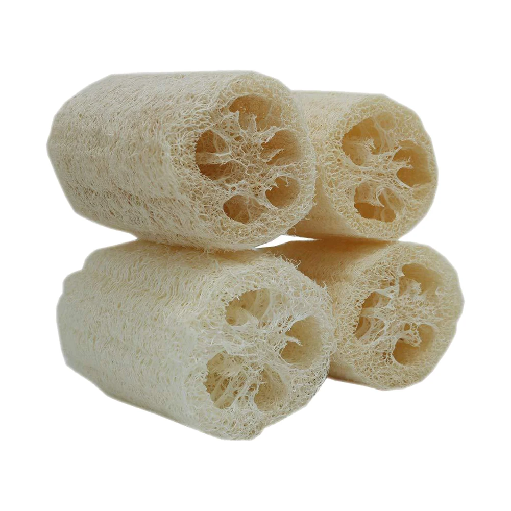 4pcs organic loofah sponge natural loofah sponge organic loofah organic sponge bathtub for shower scrubbing and kitchen cleaning