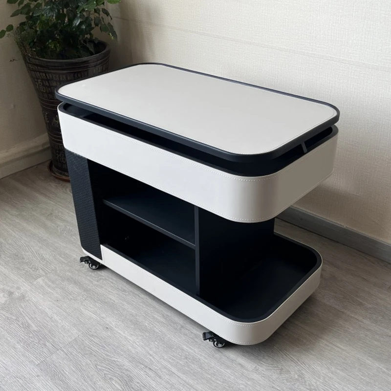 

Мобильный деревянный приставной столик во французском стиле ретро, современный минималистичный вращающийся журнальный столик с подъемником для гостиной, мебель для дома FYCT