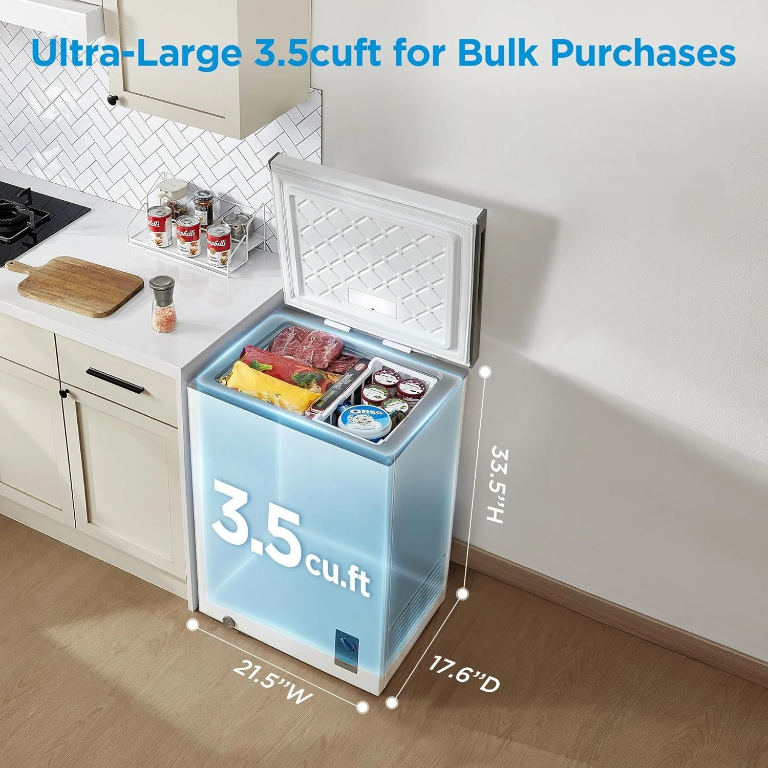 MERC04C4BAWW 3.5 قدم مكعب لفريزر الصدر، قدم مكعب قابل للتحويل، أبيض · مبيعات المصنع مباشرة #3