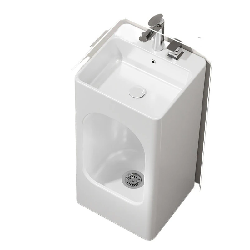 

Household mop pool integrated pillar basin, bathroom balcony floor-to-ceiling wash basin, new multi-functional