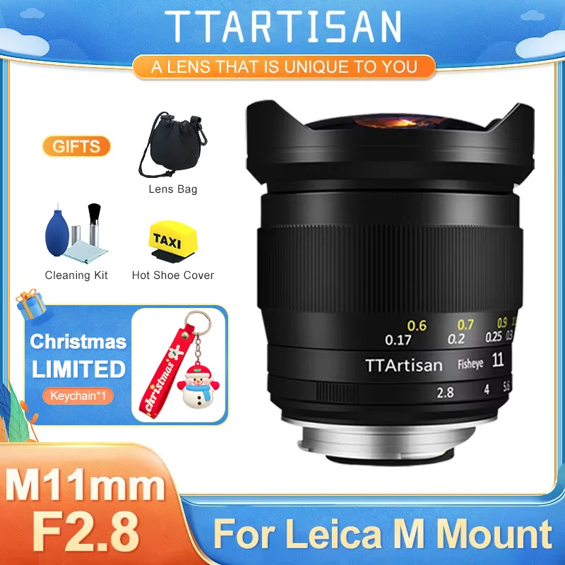 TTArtisan 11mm F2.8 Full Fame Fisheye Wide Angle Manual Lens for Leica M-Mount Cameras Leica M-M M240 M3 M6 M7 M8 M9 M9p M10