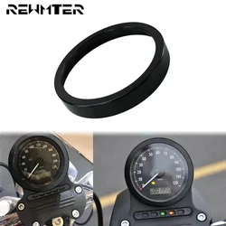 Motorcycle Speedometer Bezel Ring Tachometer Accent Trim Ring Cover CNC Aluminum Black For Harley Dyna Street Bob Sportster XL
