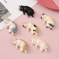 Resin Simulated Cat Fridge Ornaments Simulation Cute Lazy Cat Miniatures Handicraft Sleep Cat Cat Resin Accessories Cupboard