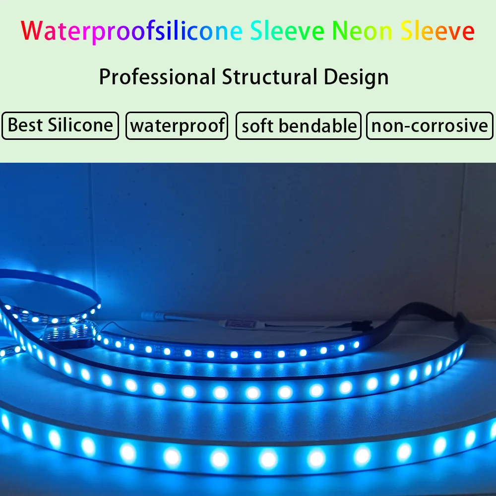IP67 Waterproof Flexible LED Neon Lamp Silicone Tube Atmosphere Lampnon-corrosive Outdoor Indoor Lighting Soft Light Belt