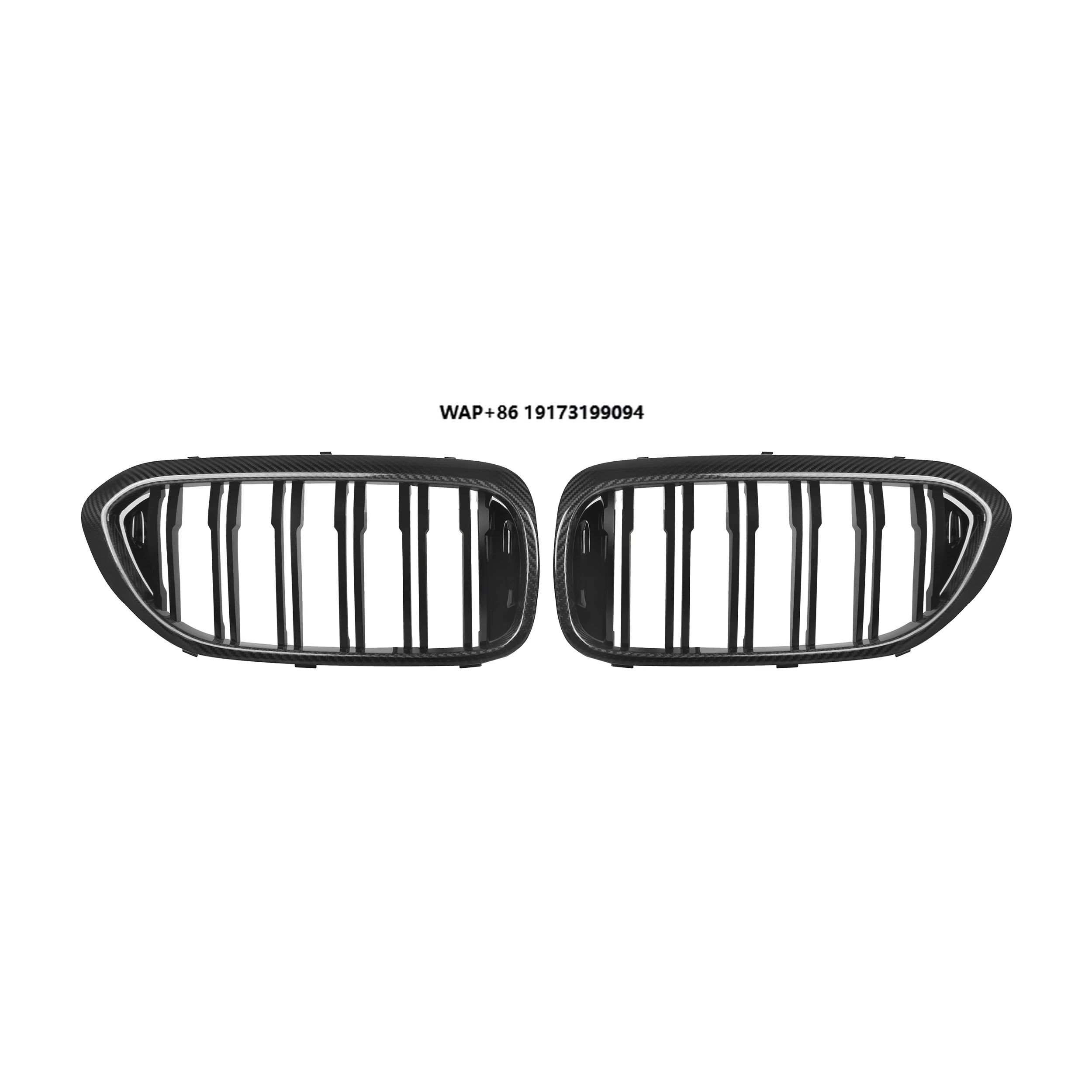 

Front Bumper Grill Kidney Grille for B-MW 5 Series G30 G38 M5 F90 2017-2020 Grill Replacement Dual Slats ABS+Dry Carbon Fiber