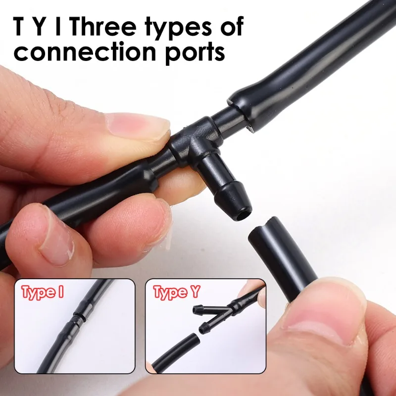 Universal Car Wiper Cleaning Hose Set 2M Portable Car Wiper Washer Nozzle Windshield Washers Connector Pipe Auto Accessories