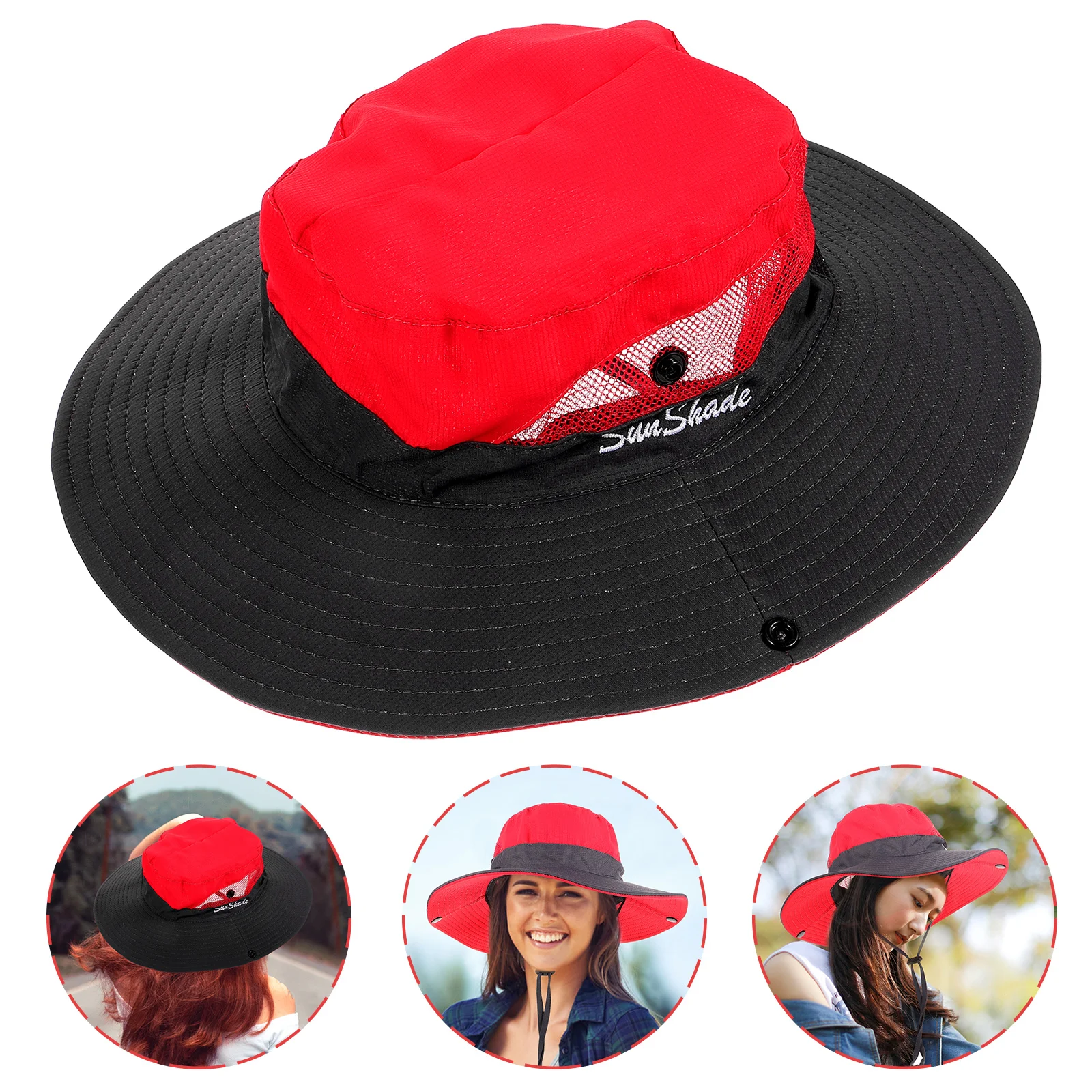 나일론 버킷 모자 Sunhat 자외선 차단 야외 여름 해변 캠핑 낚시 사이클링 하이킹 경량 통기성 편안한