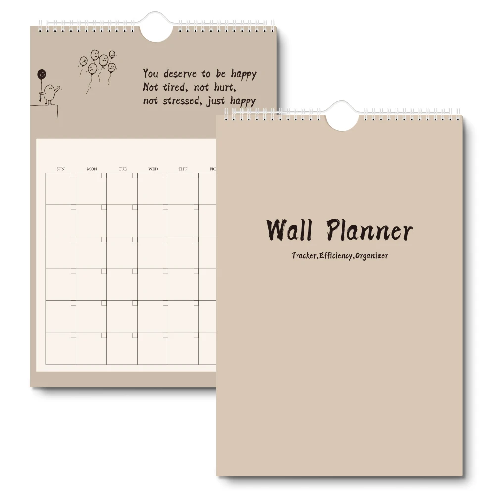 

Wall Planner Monthly Calendar Spiral Hanging Planner Undated Monthly Organizer Large Desk Wall Calendar Productivity