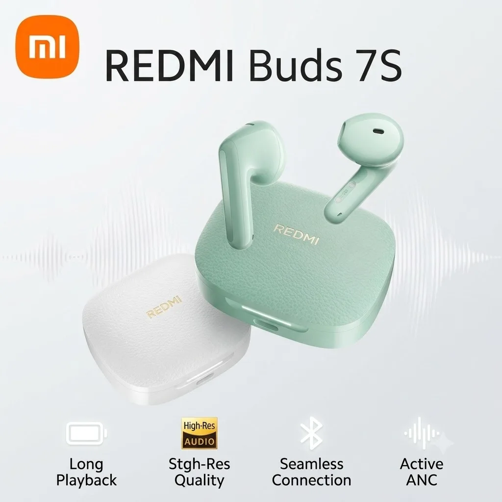 

Xiaomi Redmi Buds 7S Earphones Semi-in-ear Active Noise Reduction 32h Long Battery Life Bluetooth 5.4 Headsets Headphones