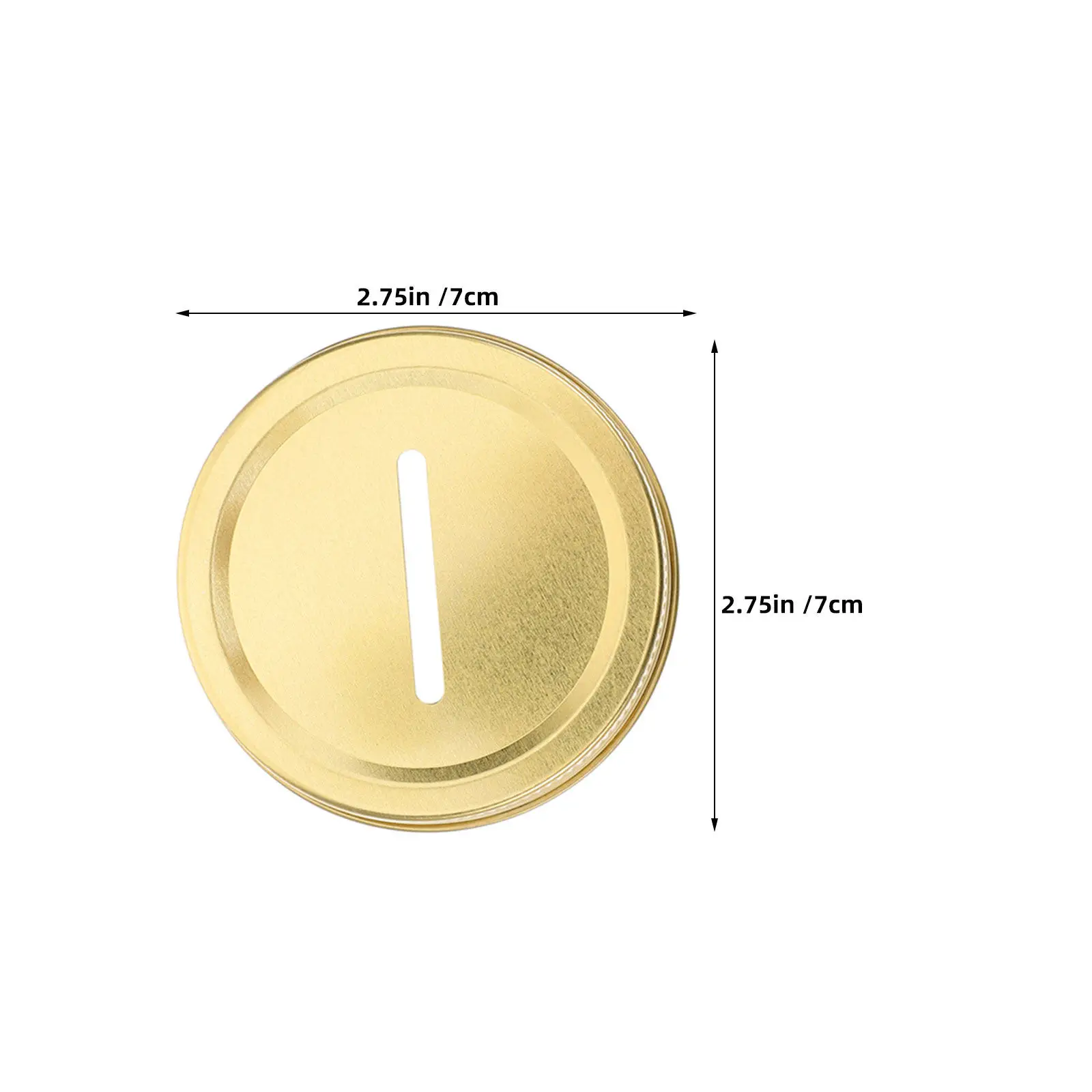 18 Pcs Jar Insert Lid Coin Bank Regular Mason Accessories Covers Lids Gold Metal