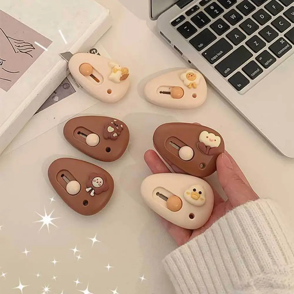 Schneidwerkzeug im Taschenformat, Mini-Box-Cutter-Set für Post-Bastelarbeiten, einziehbares Allzweckmesser, Umschlagschneider, tragbarer Paketöffner