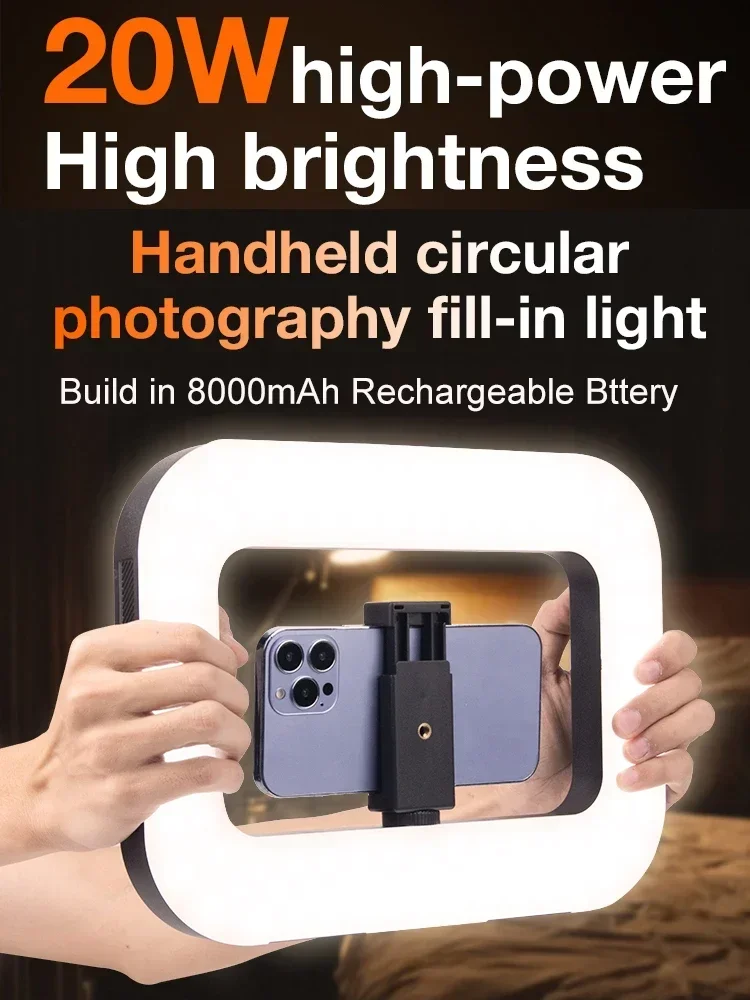 20w-ring-light-cell-phone-handheld-stabilizer2700k-6500k-build-in-8000mah-rechargable-battery-selfie-video-light-for-smartphone