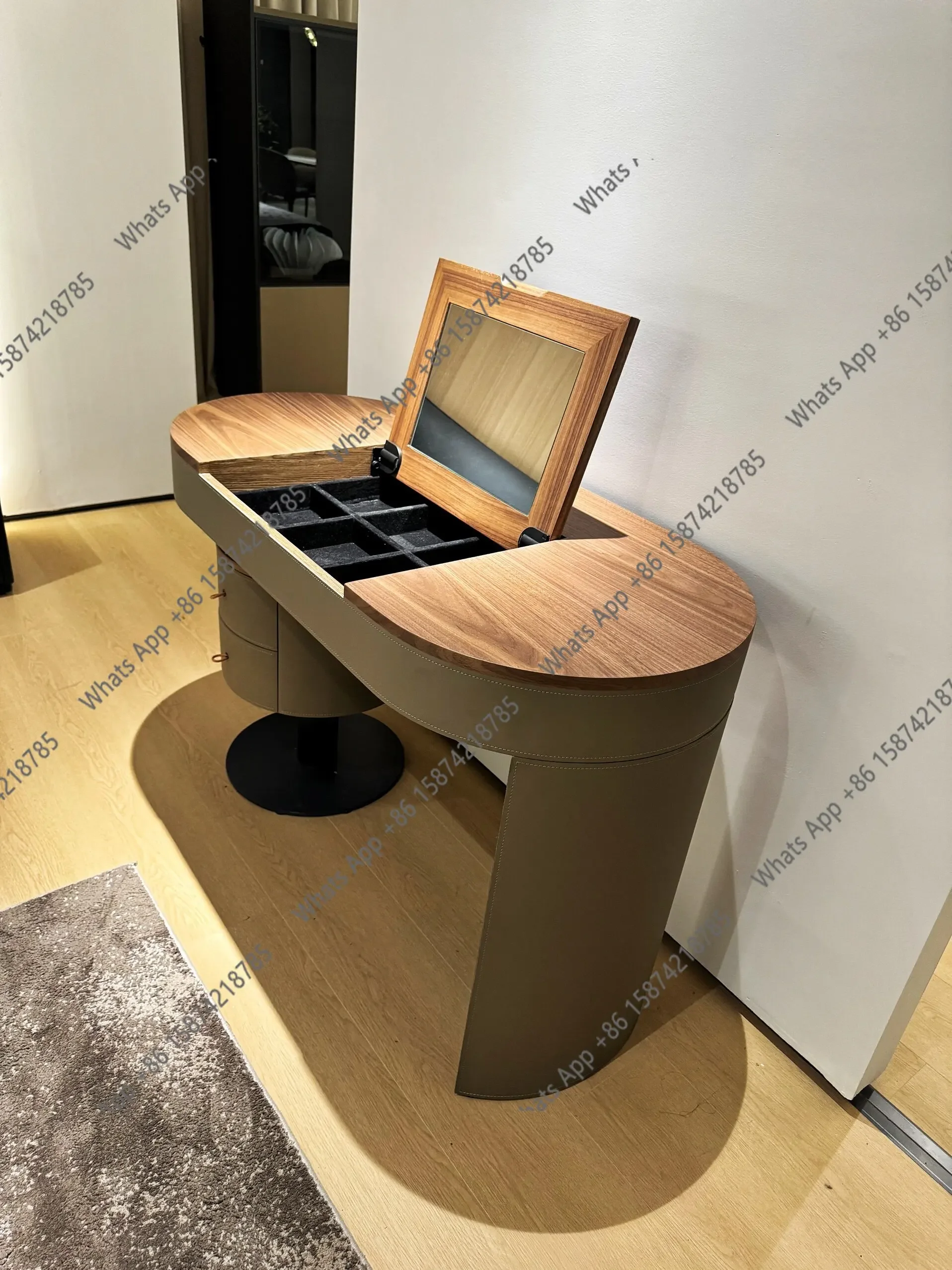 

Тумба-туалетный столик Xx Simple Dresser из черного ореха, премиум-класса, в стиле виллы, легкий люкс, с откидной крышкой