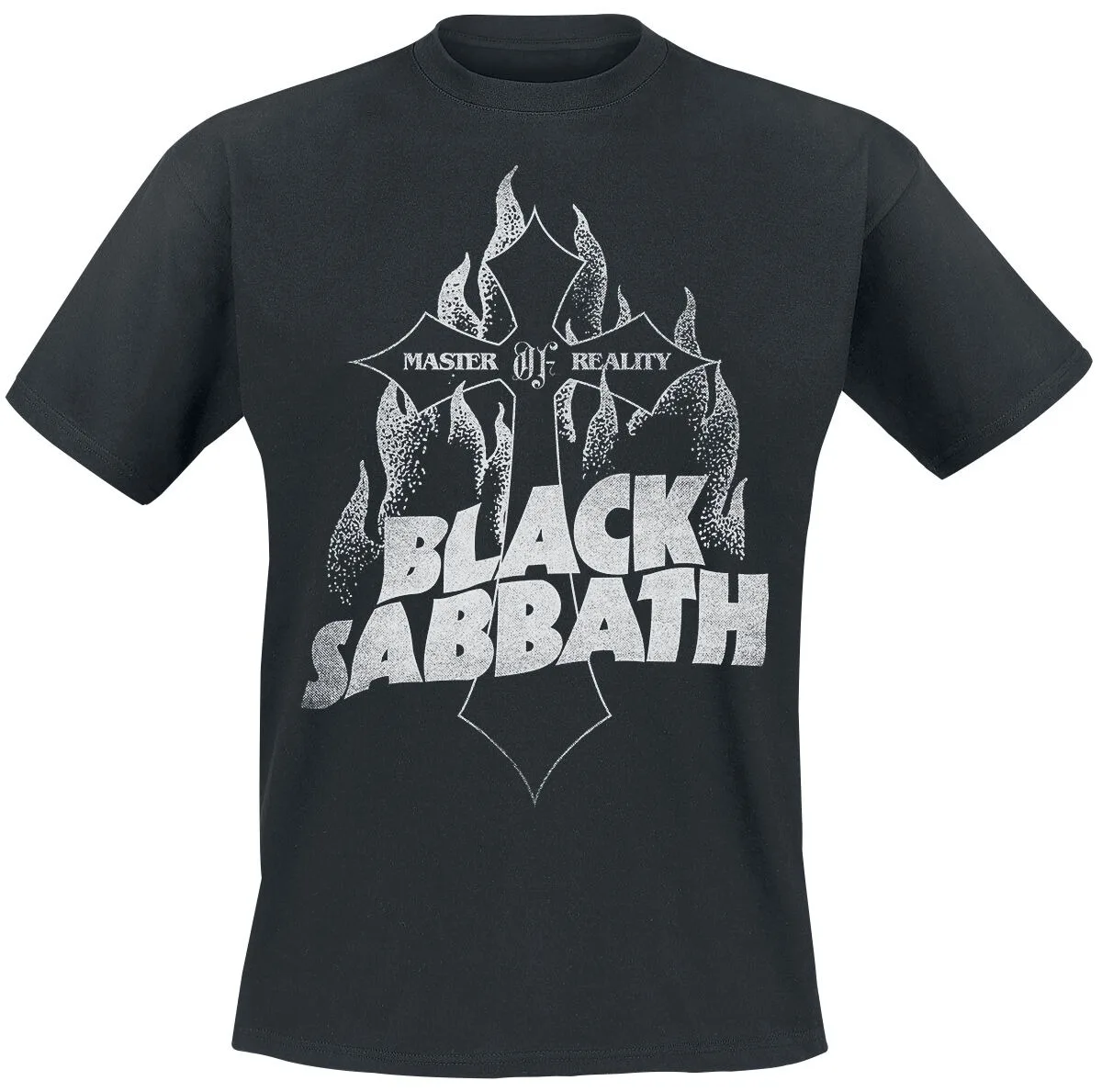 Black Sabbath Master of Reality Band Portrait Print T Shirt, 100% Cotton Casual Neutral Tee, Heavy Metal Streetwear