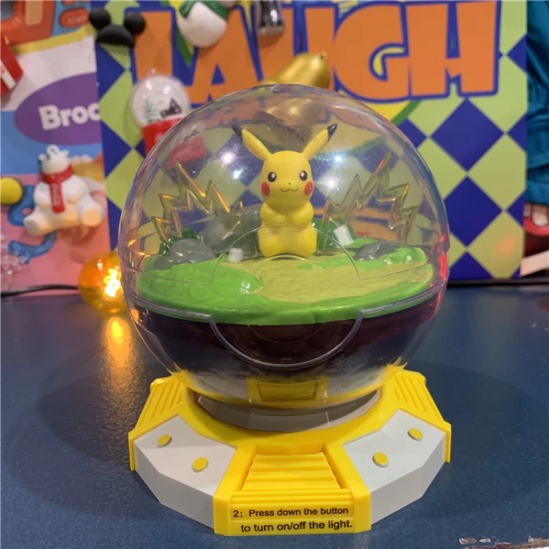 Pokemon Anime Figures Pikachu Charmander Squirtle Bulbasaur Glowing Toys Night Light Desktop Ornaments Model Toy Kids Gifts