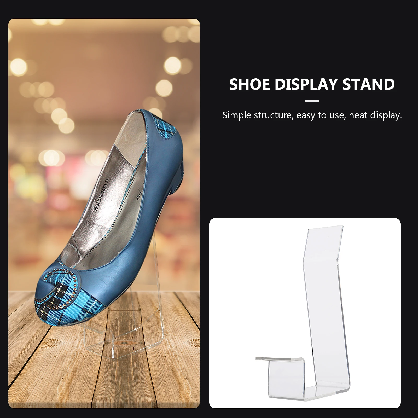 

4Pcs Acrylic Shoes Rack Shoe Display Stand Clear Sneaker Holder High Heel Shoe Shelf Store Shoes Holder Sneaker Stand