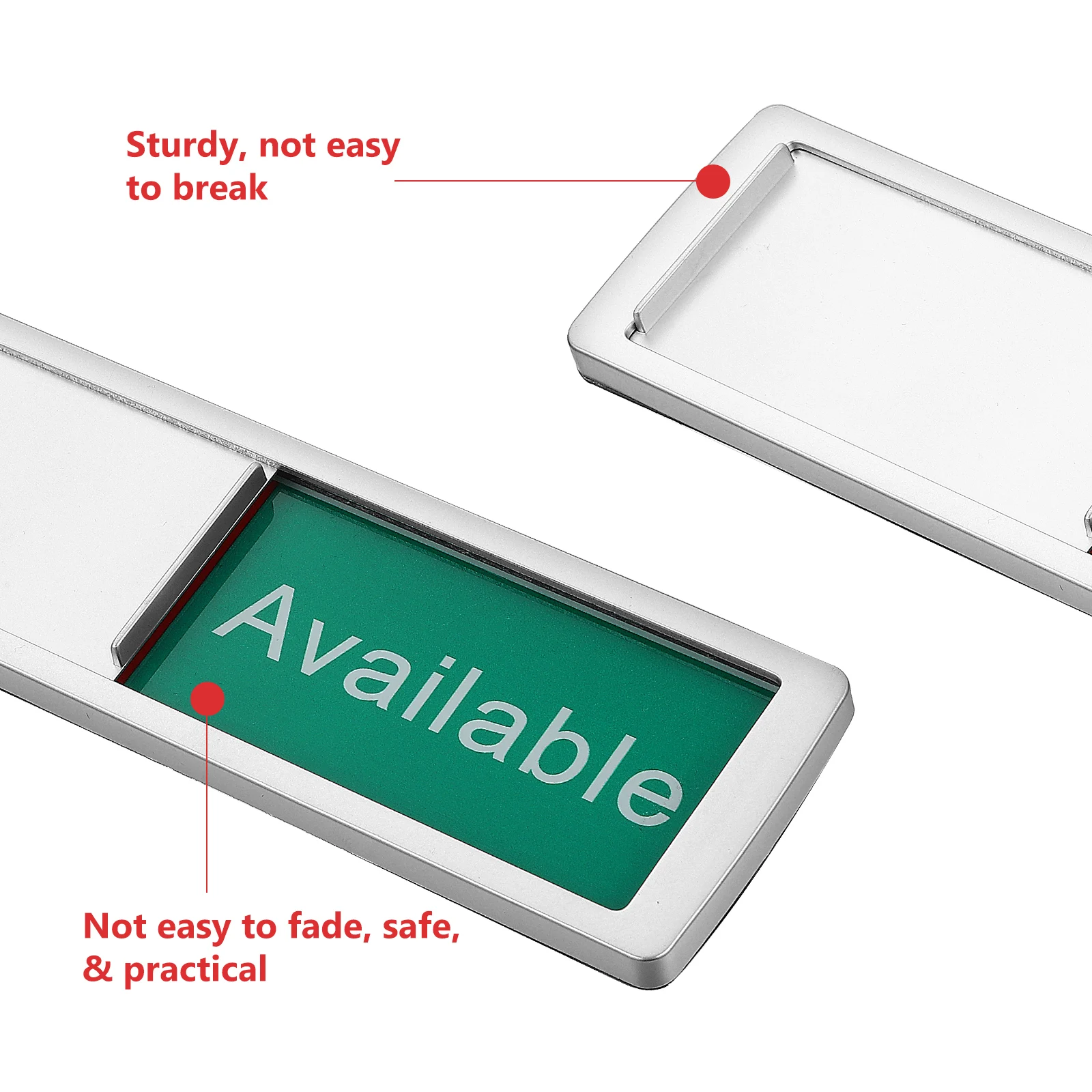 

2 pcs Privacy Signs Office Room Status Indicator Busy or Vacant Acrylic Use In Office Conference Room Restroom Door for Bathroom
