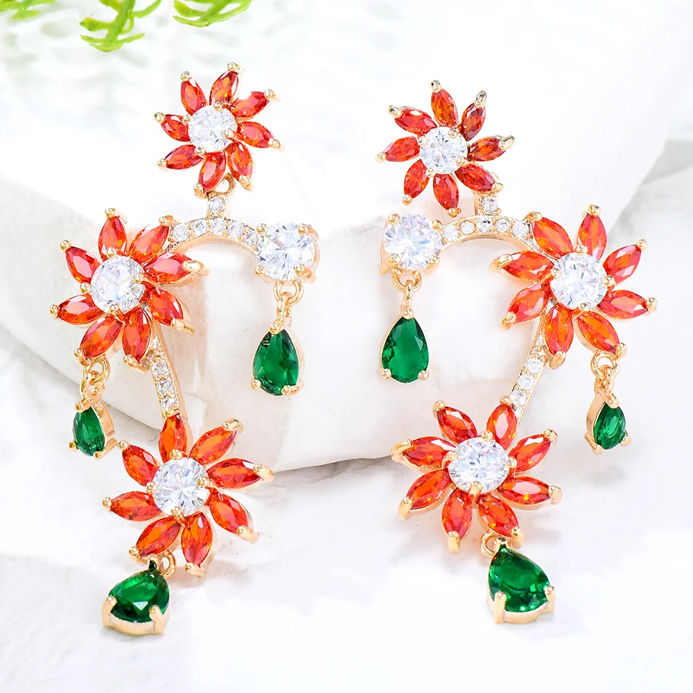 

Missvikki New DIY Shiny Heart Drop Earrings For Women Bridal Wedding Girl Daily Surper Jewelry High Quality Hot Romantic Summer