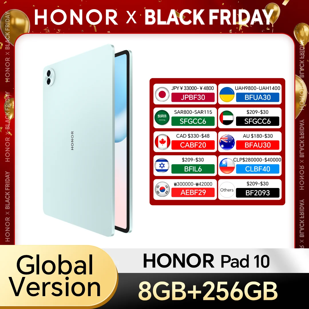 الإصدار العالمي HONOR Pad 10 WIFI Tablet 8GB+256GB 12.1 بوصة 120 هرتز 2.5K شاشة مريحة للعين بطارية Snapdragon7 Gen 3 10100mAh #1