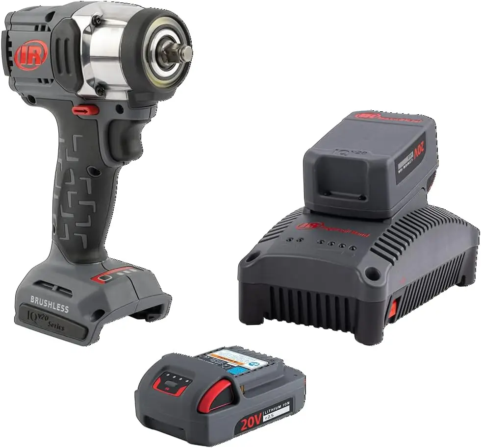 

Ingersoll Rand W3131-K22 20V 3/8" Cordless Impact Wrench 2 Battery Kit, Mid-Torque, Compact, Pistol Grip