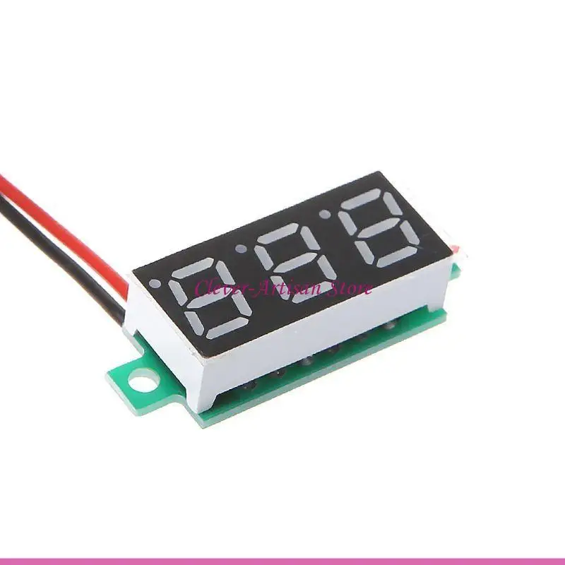 E06B 미니 디지털 볼트 미터 0.28 "2 2.5V-30V LED 패널 전압 t 용 와이어