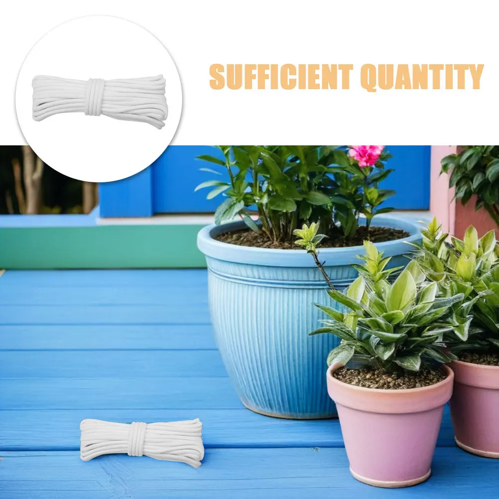 1 لفة سقي الفتيل الذاتي حبل القطن الأبيض لتقوم بها بنفسك خط جهاز سقي النباتات التلقائي لزهور النباتات بوعاء