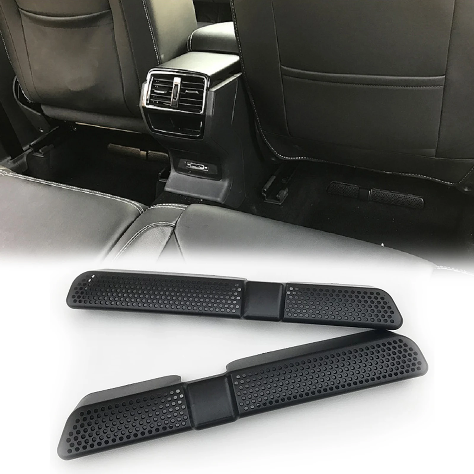 Last Stock 2Pcs/Set Car Air Vent Cover Brand New ABS For SEAT Ateca 2016 2017 2018 Under Seat Air Conditioner Duct Outlet Covers