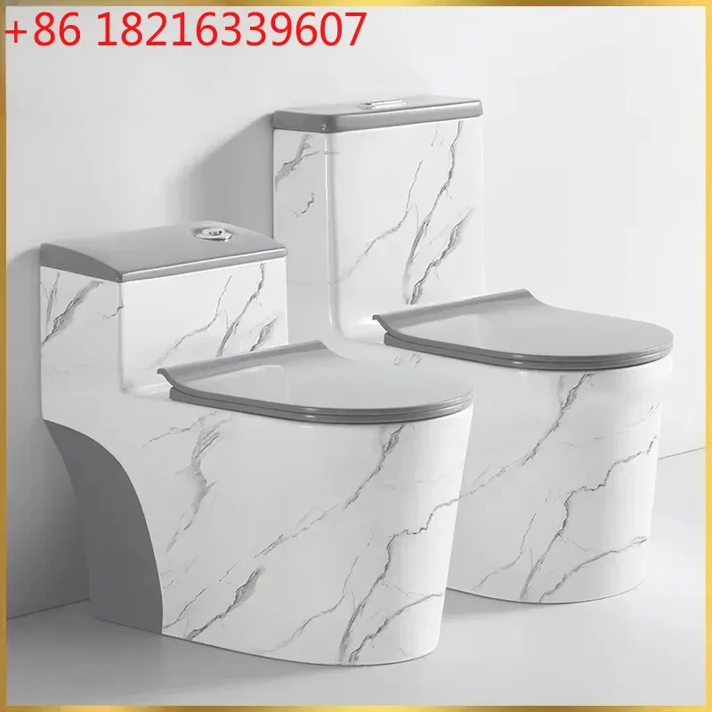 Best Selling Gray Modern Siphon Integrated Design Drainage Ceramic Sanitary Ware Bathroom Concealed One-Piece Toilet