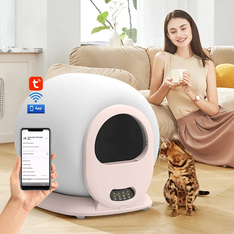 Cat Toilet Automatic Smart Litter Box Cleaning 65L Large Deodorization Odor Eliminator Smart APP Cat Supplies Accessories