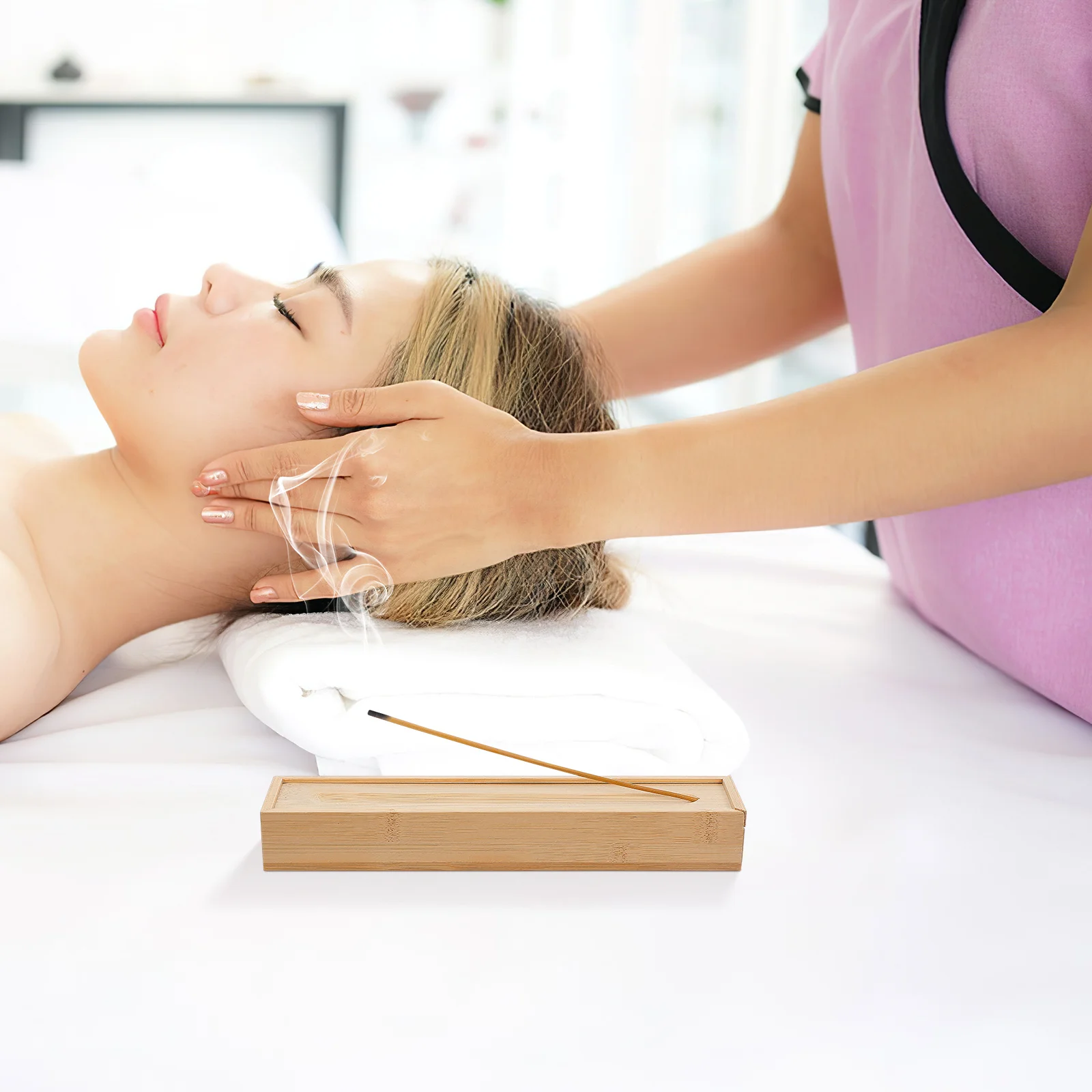 

1Pcs Bamboo Incense Container Elegant Design for Aromatic Sticks Suitable for Multiple Uses Incense Stick Holder